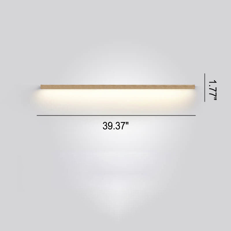 Japanese Minimalist Wood Strip LED Wall Sconce Lamp