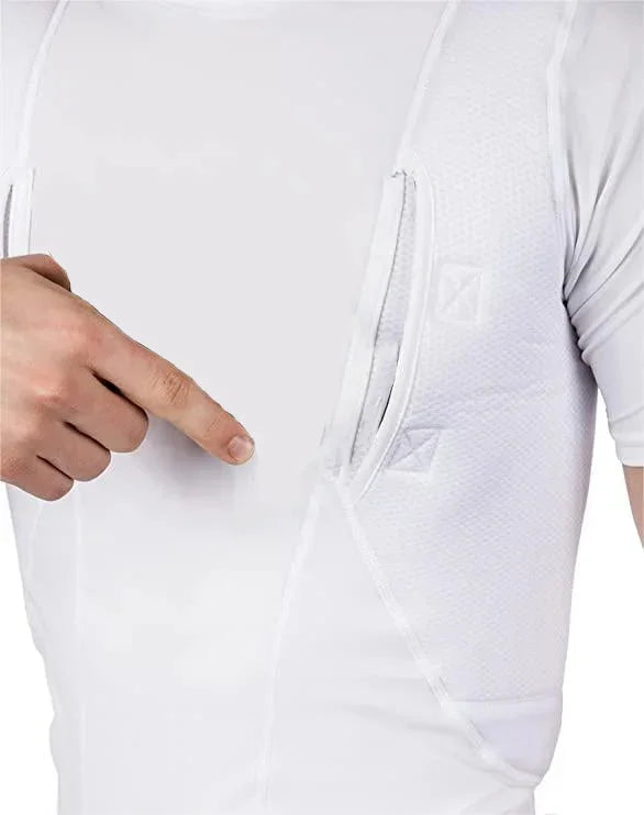 T-Shirt mit verdecktem Lederholster für Männer und Frauen