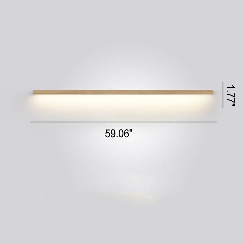Japanese Minimalist Wood Strip LED Wall Sconce Lamp