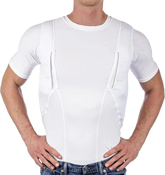 T-Shirt mit verdecktem Lederholster für Männer und Frauen
