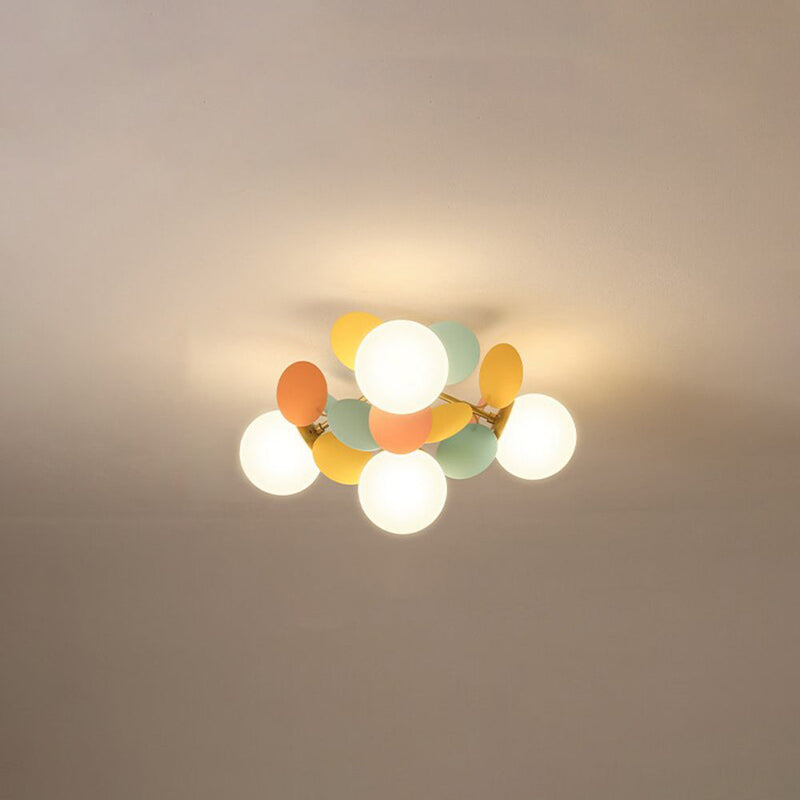 Multicolored Flower Branch Chandelier Living Room