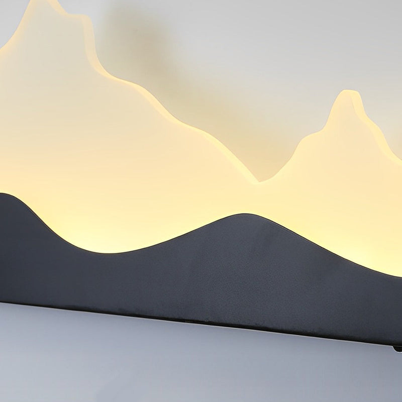 Mountain Scenery LED Waterproof Black Outdoor Wall Lamp
