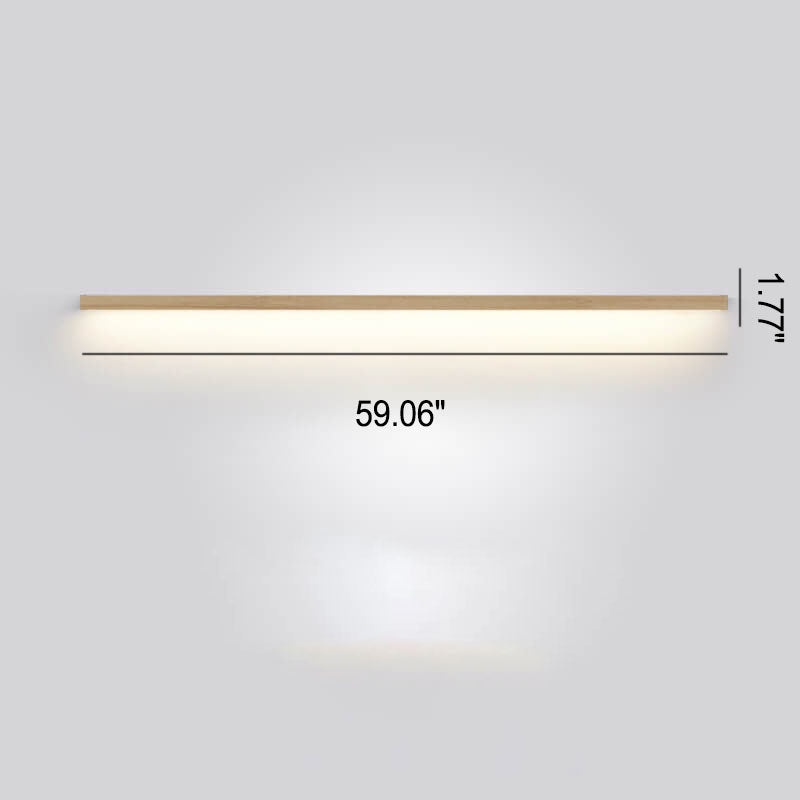 Japanese Minimalist Wood Strip LED Wall Sconce Lamp