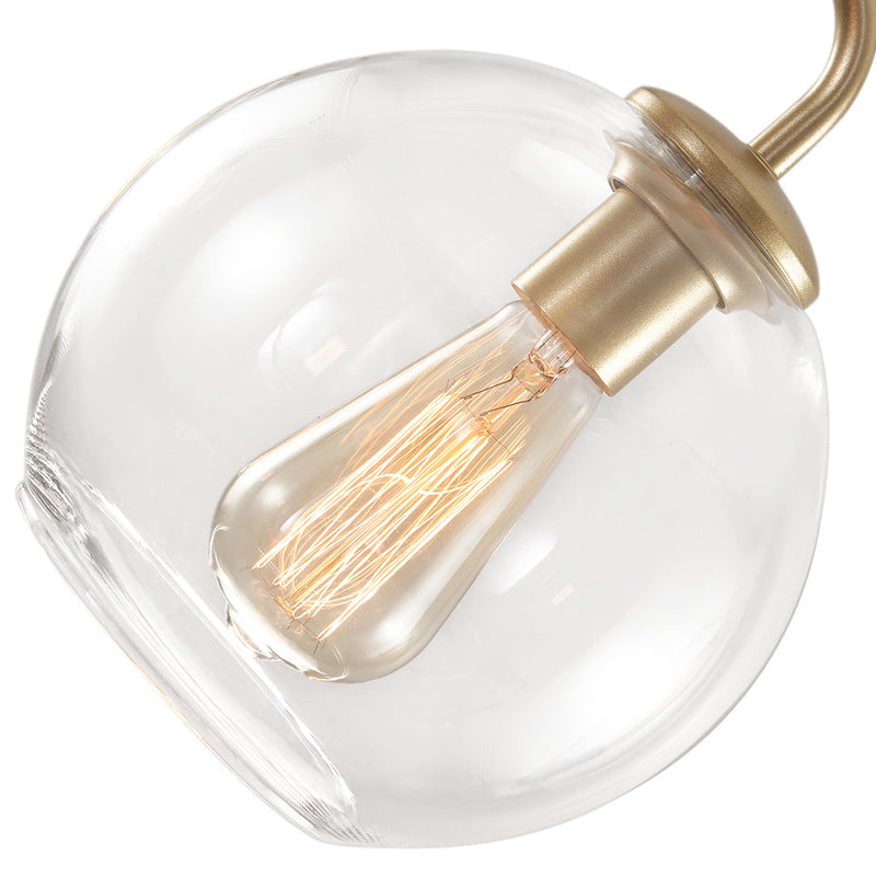 Modern 5-Light Hand Blown Glass Globe Chandelier