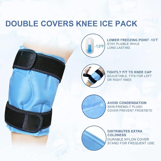 Knee Ice Pack Reusable Gel Cold Therapy Wrap