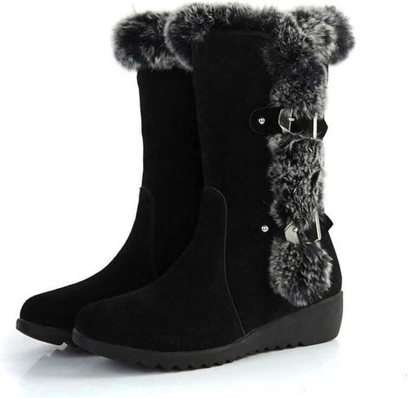 Women's Fur-Lined Mid-Calf Winter Boots