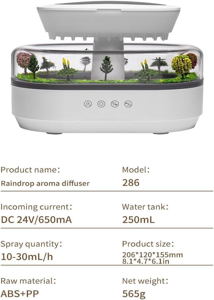 Ultrasonic Rain Cloud Aroma Diffuser & Humidifier