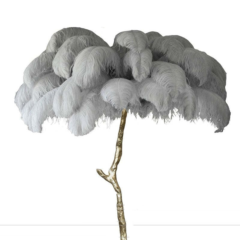 Scandinavian Luxury Unique Ostrich Feather Floor Lamp/Table Lamp