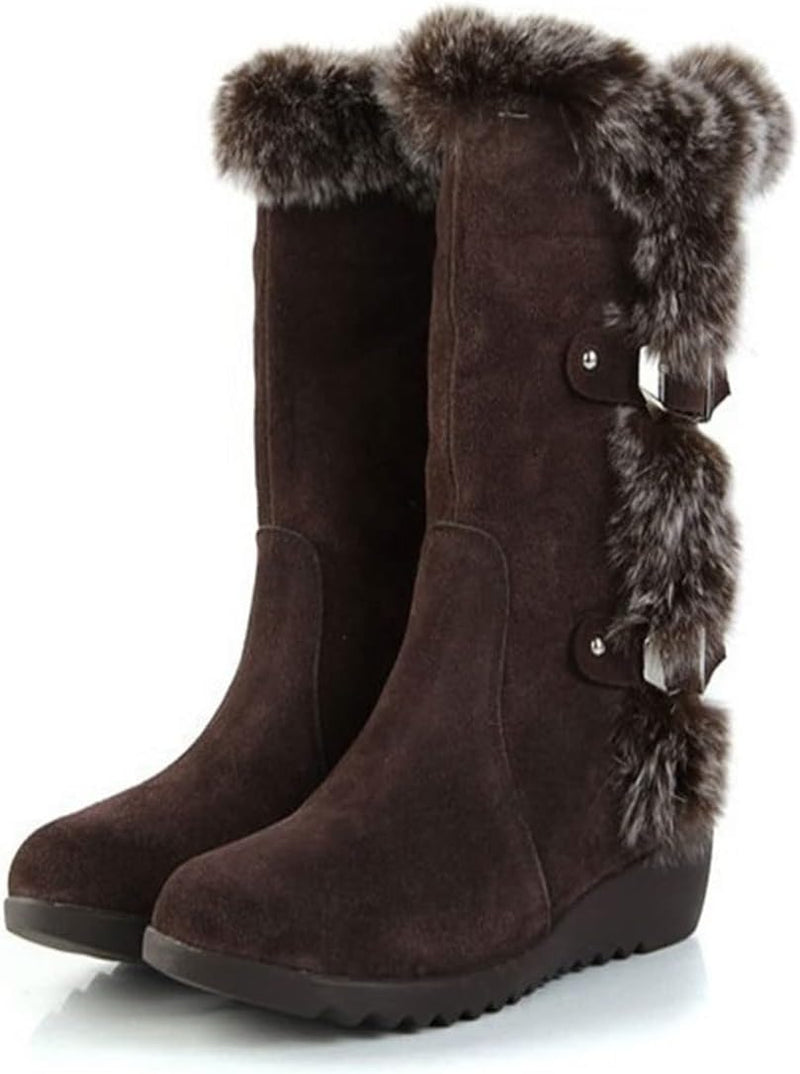 Women's Fur-Lined Mid-Calf Winter Boots