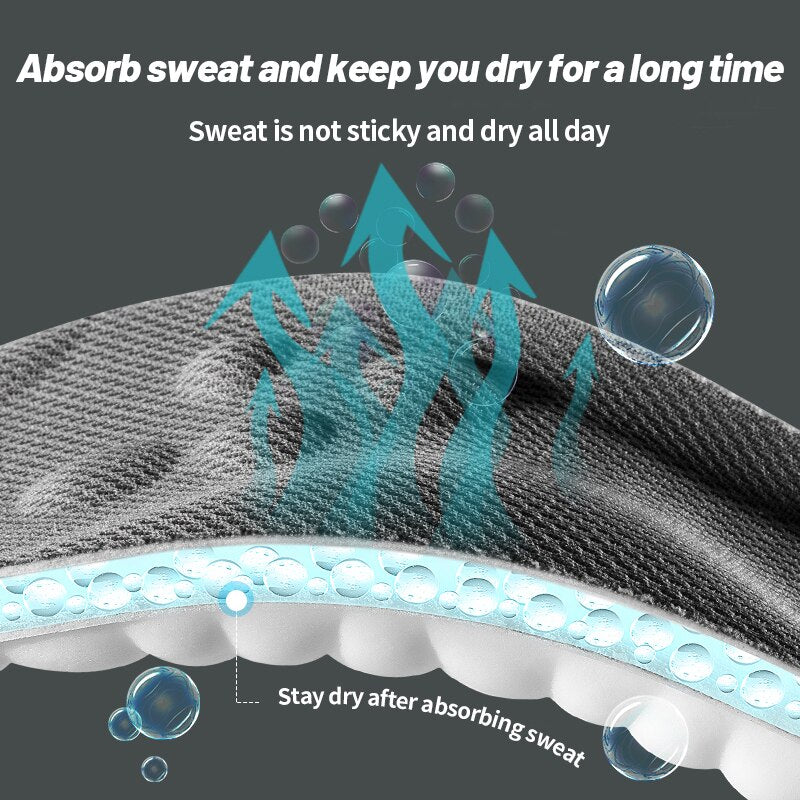 4D Latex Sport Support Insoles for Running