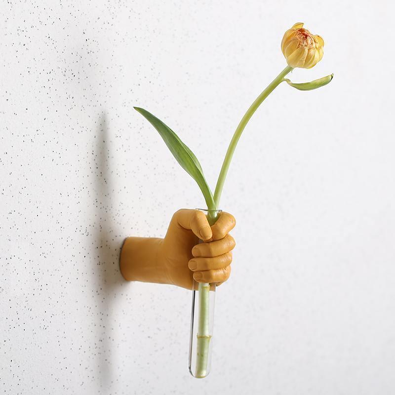 Hand Flower Wall Vase