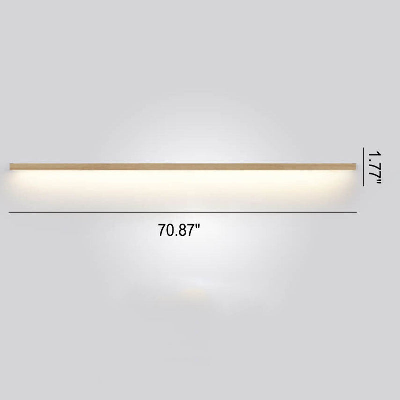 Japanese Minimalist Wood Strip LED Wall Sconce Lamp