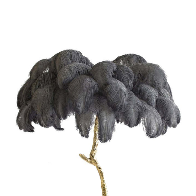 Scandinavian Luxury Unique Ostrich Feather Floor Lamp/Table Lamp