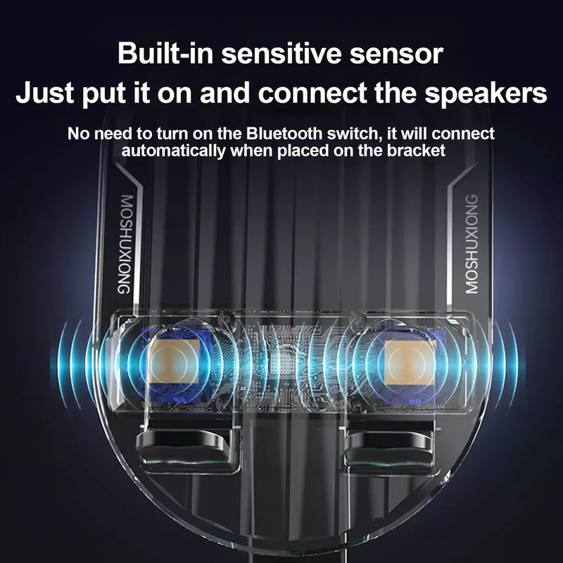 5-in-1 Wireless Induction Bluetooth Speaker & Phone Holder