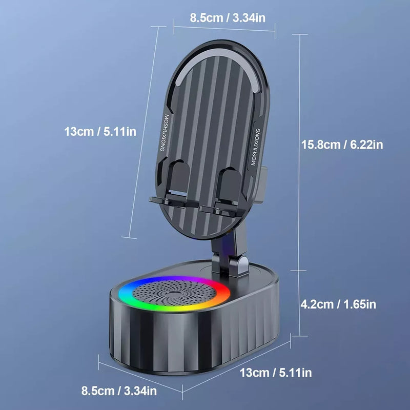 5-in-1 Wireless Induction Bluetooth Speaker & Phone Holder