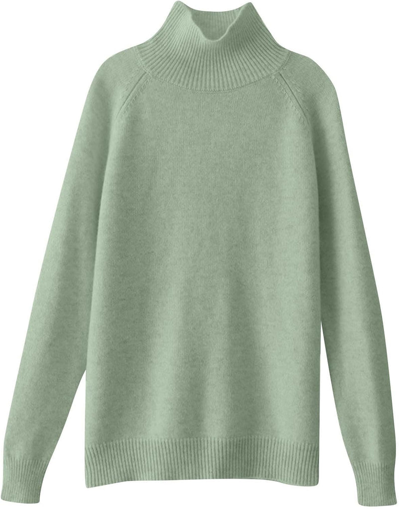 Women's Chunky Knit Mock Turtleneck Sweater