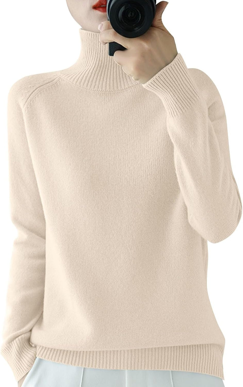 Women's Chunky Knit Mock Turtleneck Sweater