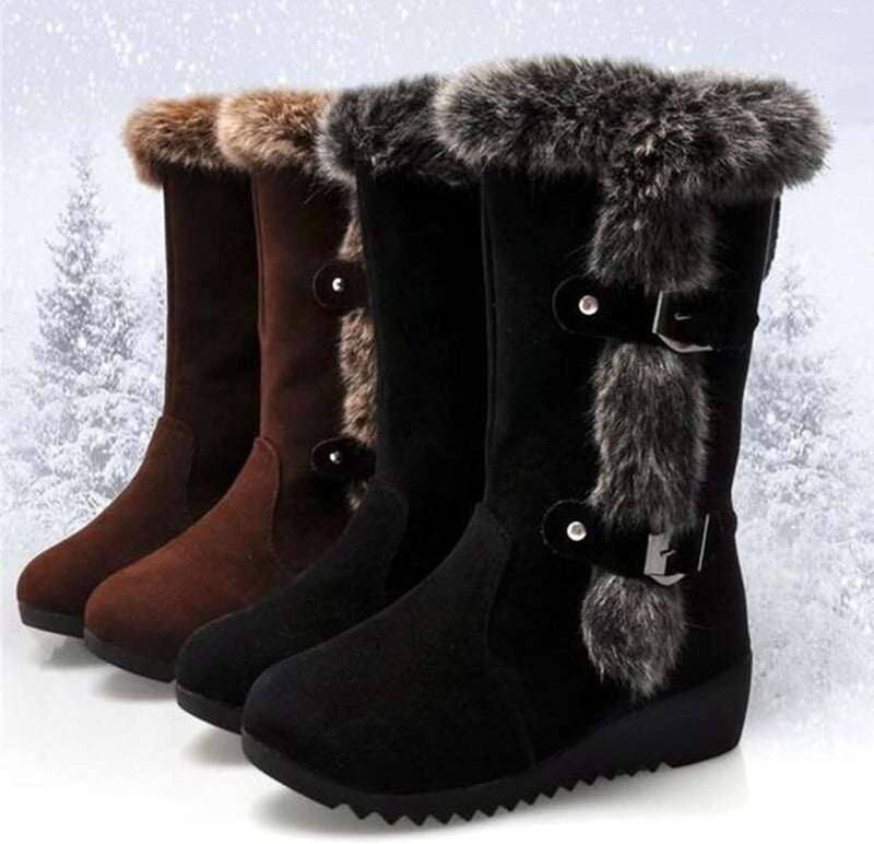 Women's Fur-Lined Mid-Calf Winter Boots