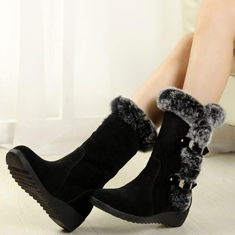 Women's Fur-Lined Mid-Calf Winter Boots
