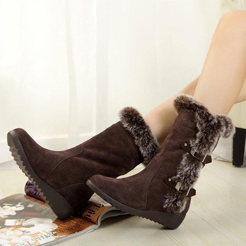Women's Fur-Lined Mid-Calf Winter Boots