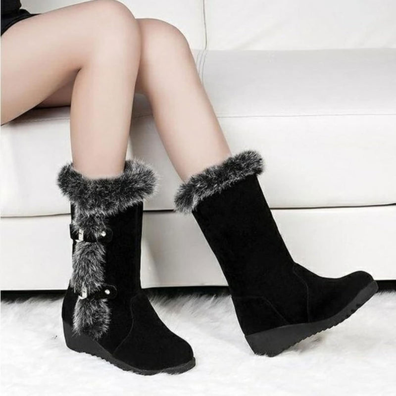 Women's Fur-Lined Mid-Calf Winter Boots