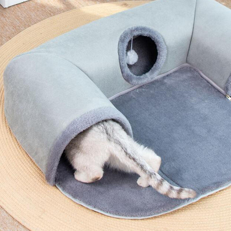 Cat Tunnel Bed Play Hut & Exercise Tubes