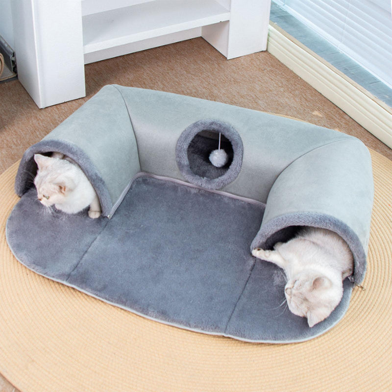 Cat Tunnel Bed Play Hut & Exercise Tubes