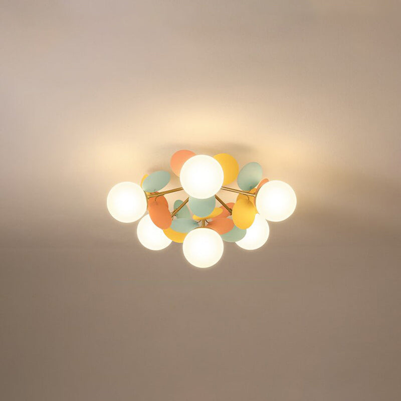 Multicolored Flower Branch Chandelier Living Room
