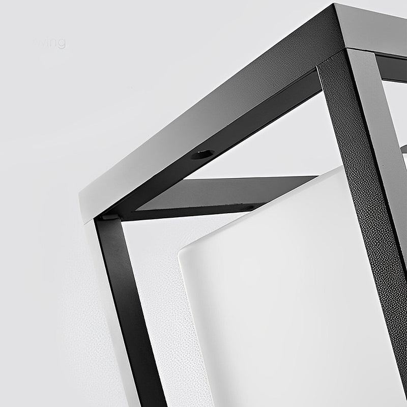 Simple Square Modern Solar LED Fence Post Lights