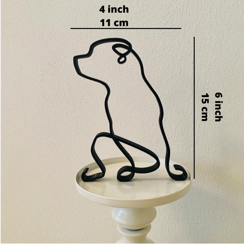 Iron Dog and Cat Sculptures