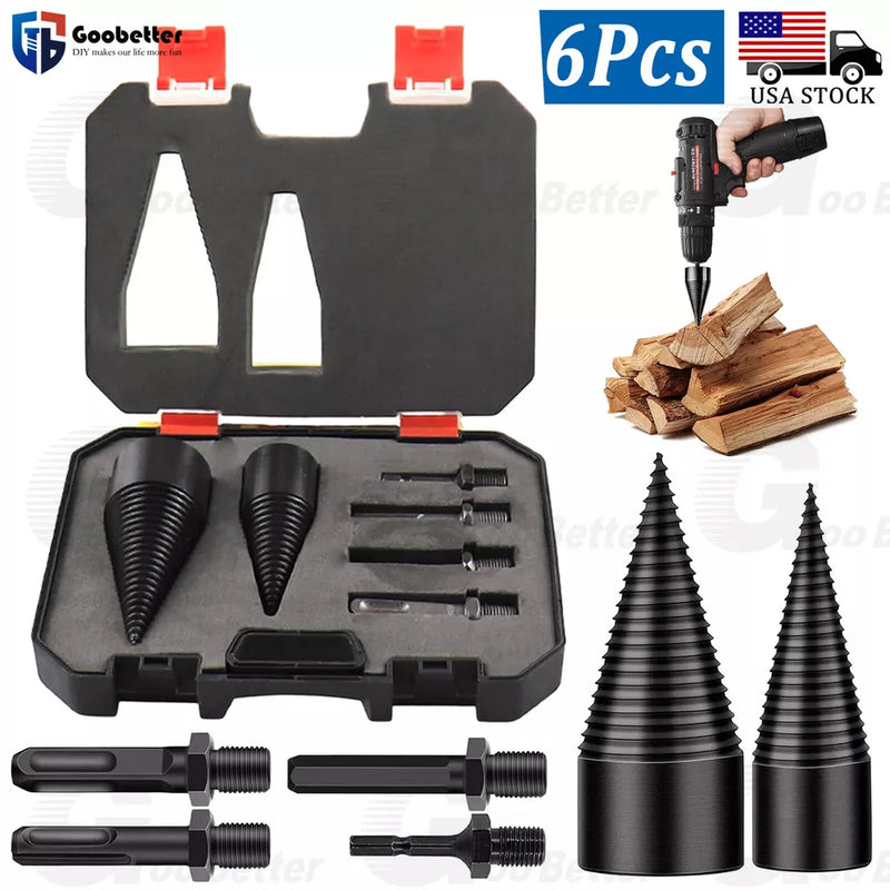 Firewood Drill Bit Effortless Wood Splitting for Power Drills