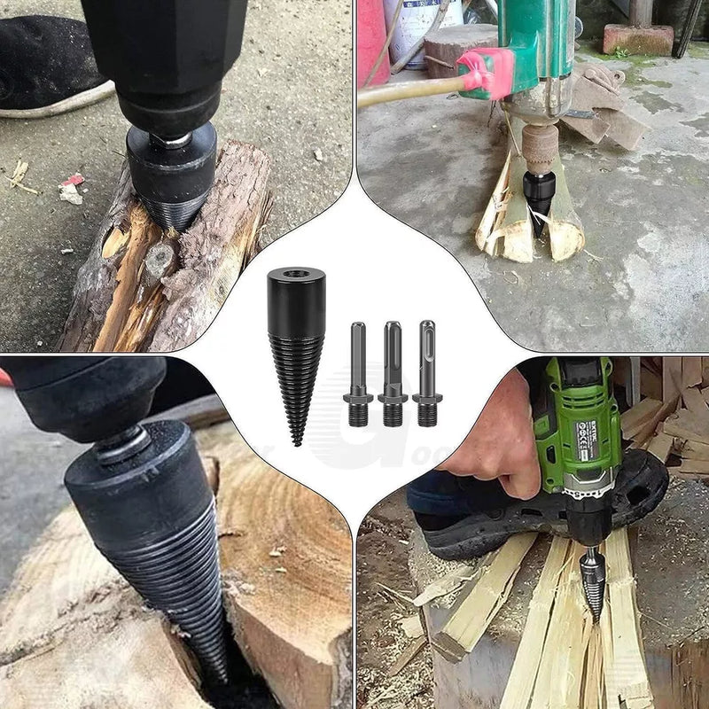Firewood Drill Bit Effortless Wood Splitting for Power Drills