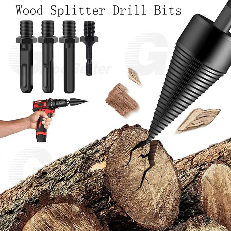 Firewood Drill Bit Effortless Wood Splitting for Power Drills