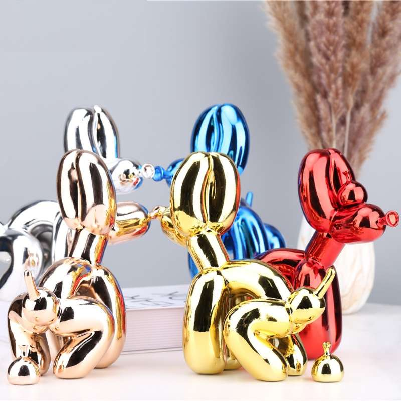 Balloon Dog Doing a Poop Sculpture