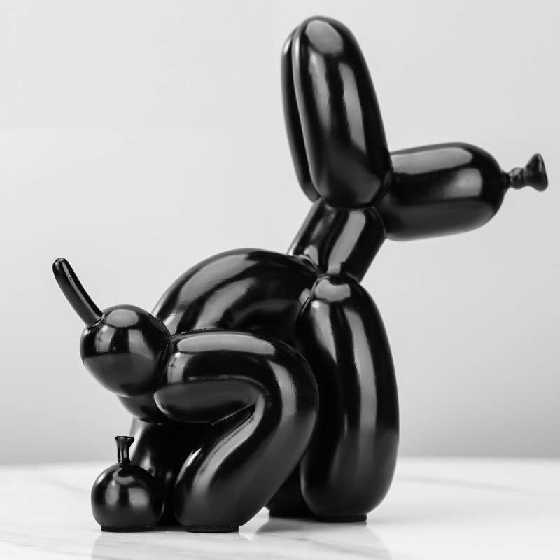 Balloon Dog Doing a Poop Sculpture