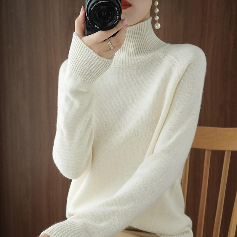 Women's Chunky Knit Mock Turtleneck Sweater