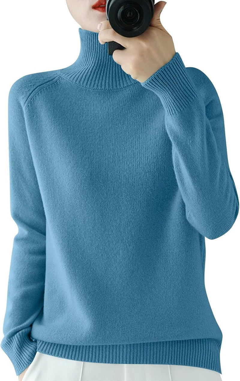 Women's Chunky Knit Mock Turtleneck Sweater