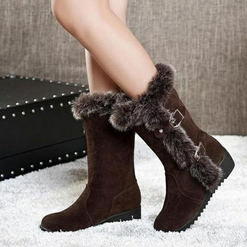 Women's Fur-Lined Mid-Calf Winter Boots