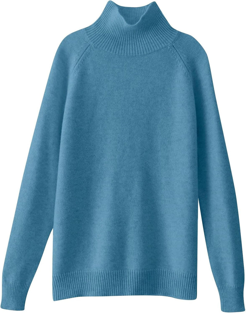 Women's Chunky Knit Mock Turtleneck Sweater