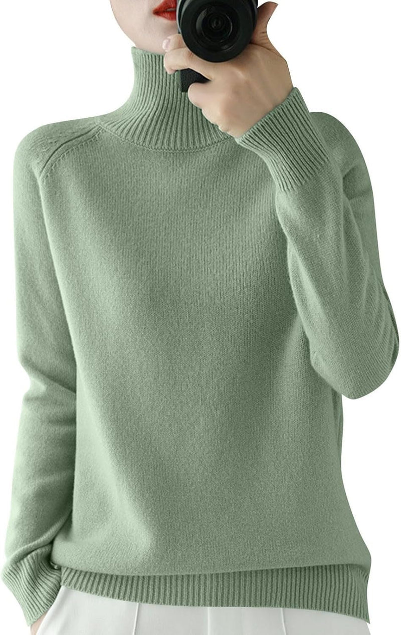 Women's Chunky Knit Mock Turtleneck Sweater