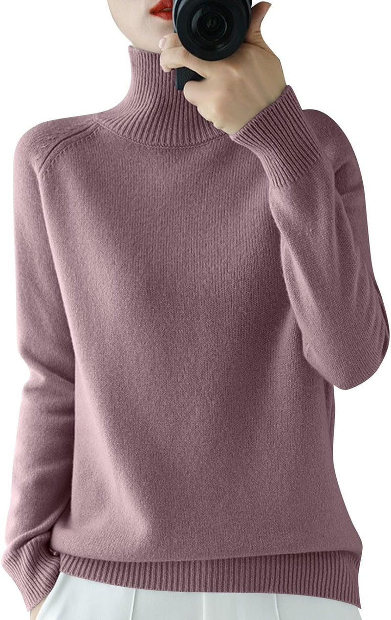 Women's Chunky Knit Mock Turtleneck Sweater