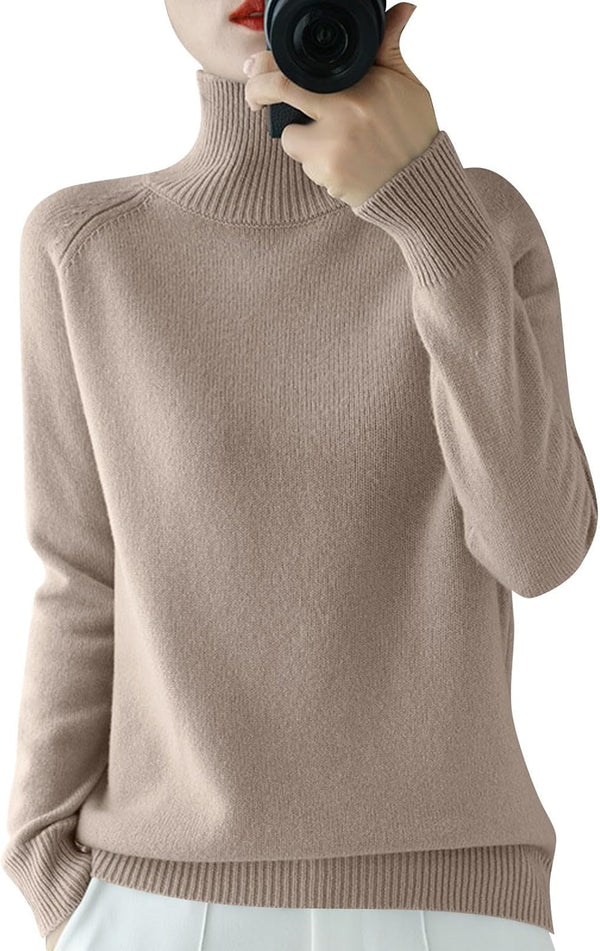 Women's Chunky Knit Mock Turtleneck Sweater