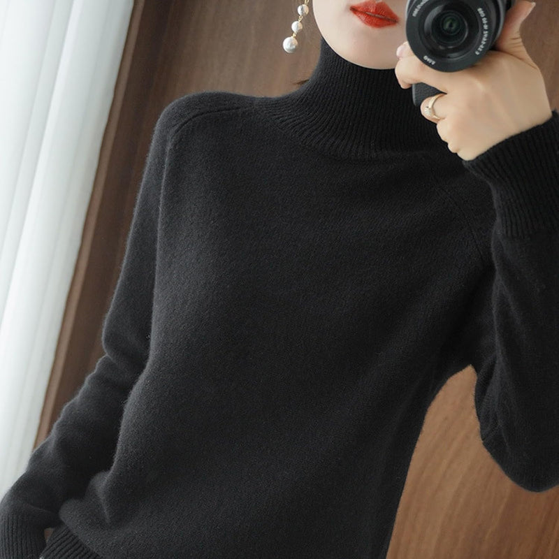 Women's Chunky Knit Mock Turtleneck Sweater