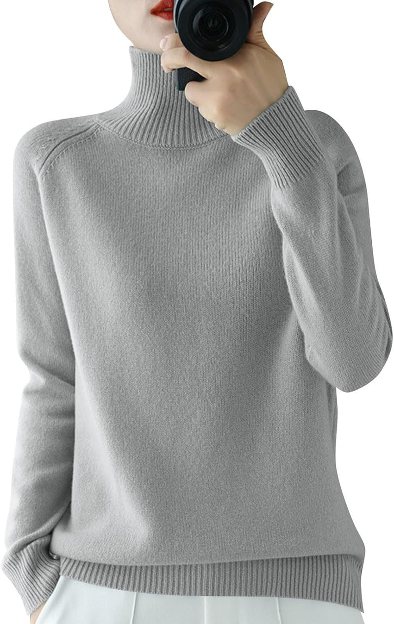 Women's Chunky Knit Mock Turtleneck Sweater