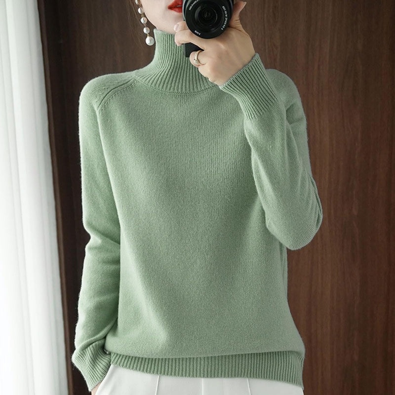 Women's Chunky Knit Mock Turtleneck Sweater