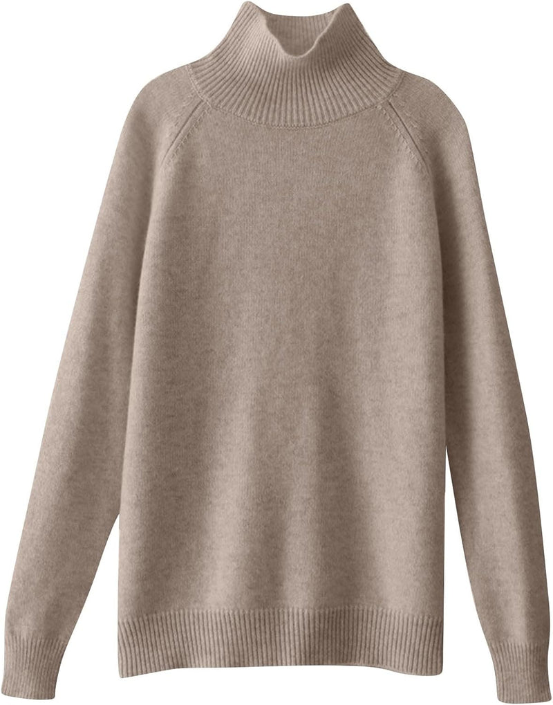 Women's Chunky Knit Mock Turtleneck Sweater
