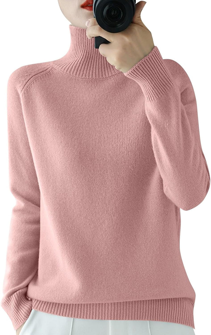 Women's Chunky Knit Mock Turtleneck Sweater