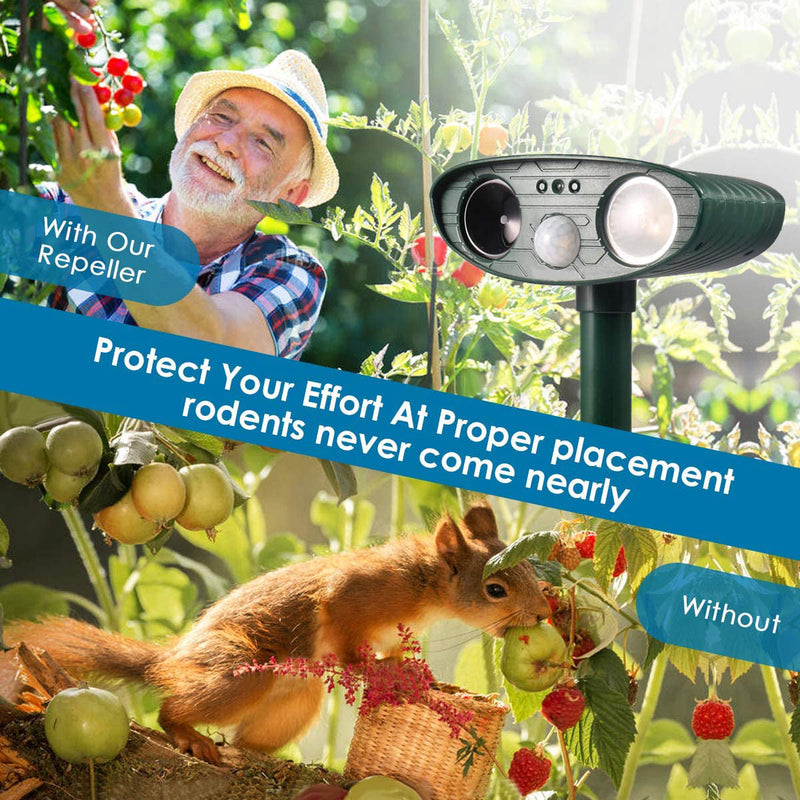 Cat Outdoor Ultrasonic Repeller | PACK of 6 | Solar Powered Ultrasonic Animal & Pest Repellant