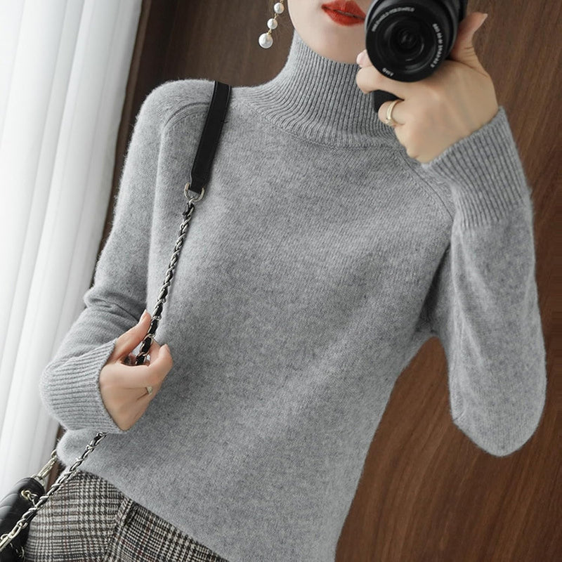 Women's Chunky Knit Mock Turtleneck Sweater