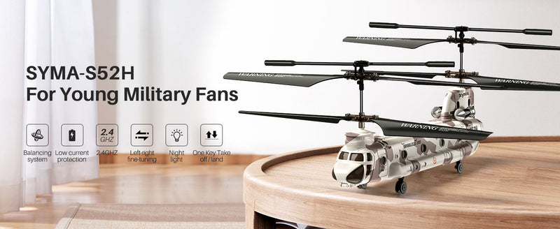 Ferngesteuerter Militärhubschrauber